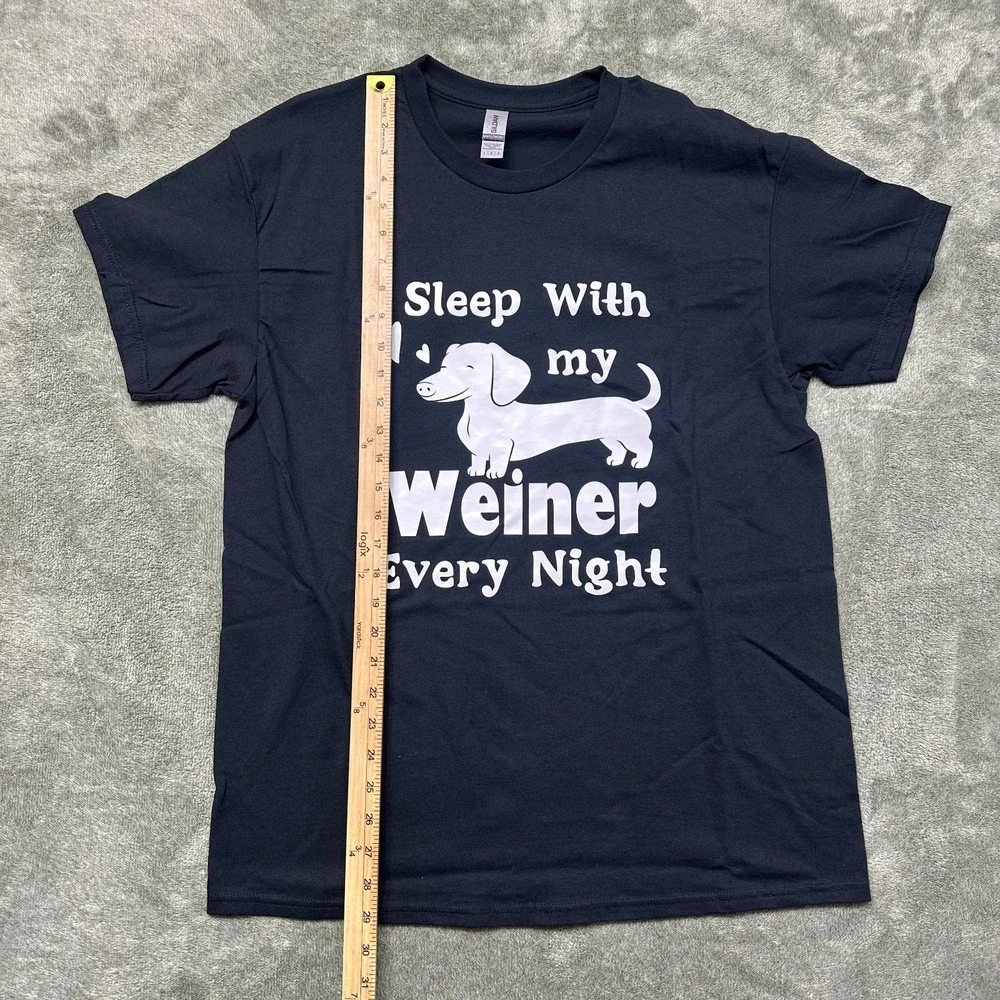 I Sleep With My Weiner - Dog - Dachsund‎ - Graphic T-shirt - Size Large - Unisex